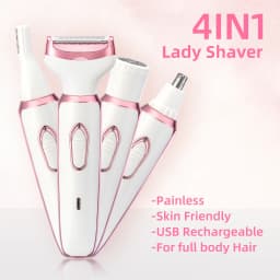 4 In 1 Electric Lady Shaver, Body Hair Removal Epilator, Painless Cordless Trimmer Razor, Gifts For Women