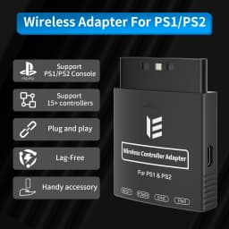 RGEEK Wireless Controller Adapter, Wireless Controller Converter for PS1/PS2 Console, Compatible with PS4/PS5, Switch Pro, Xbox