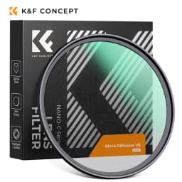 K&F Concept 1/2 1/4 1/8 Black Mist Diffusion Camera Lens Filter 49mm 52mm 58mm 62mm 67mm 72mm 77mm 82mm With Cleaning Cloth