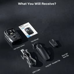 BOBLOV KJ25 1080p Action Camera 3000mAh Support 13Hrs Recording Bodycam Night Vision Mini Camerab Police Camera Pet Walking