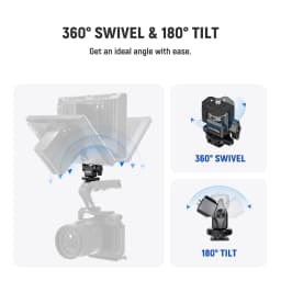 NEEWER DSLR Camera Clamp Adjustable Monitor Mount with Cold Shoe Anti Twist 1/4" Screw for Monitor Flash Light DIY Attachment