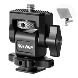 NEEWER DSLR Camera Clamp Adjustable Monitor Mount with Cold Shoe Anti Twist 1/4" Screw for Monitor Flash Light DIY Attachment