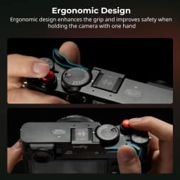 SmallRig Thumb Grip with Hot Shoe Cover for FUJIFILM X100VI / X100V (Black) with a Concave Shutter Release Button -4559