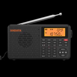 XHDATA D-109 Stereo Digital Portable Radio AM SW MW FM Radio Bluetooth Compatible Multifunctional Radio Support TF Card Player