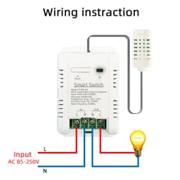 Tuya Wifi Smart Temperature Humidity Switch Monitoring Electricity Statistics Relay Timing Intelligent Thermostat Probe Sensor