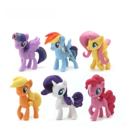 6pcs My Little Pony Action Figures Toy 8cm Cartoon Anime Twilight Sparkle Model Doll Room Decoration Birthday Gift for Children