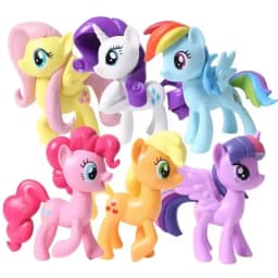 6pcs My Little Pony Action Figures Toy 8cm Cartoon Anime Twilight Sparkle Model Doll Room Decoration Birthday Gift for Children