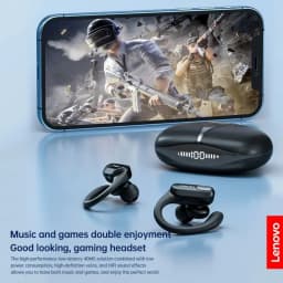 Lenovo XT80 Bluetooth 5.3 Earphones True Wireless Headphones with Mic Button Control Noise Reduction Earhooks Waterproof Headset