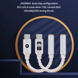 JCALLY JM20 Max CS43131 Type C to 3.5mm HiFi DAC JM20 Digital Audio Decoding USB C Earphone AMP Adapter for Android iPhone 15 16
