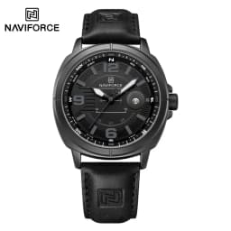 NAVIFORCE Brand Men Quartz Watch High Quality PU Band Calendar Male Wristwatch Auto Date Display Waterproof Clocks Reloj Hombre