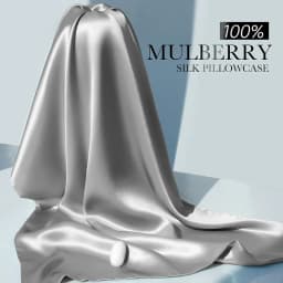100% Natural Mulberry Silk Pillowcase with Hidden Zipper Double Sided Pure Silk Pillow Case Touch Soft &Cool Suitable for Summer