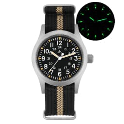 Militado ML05 38mm Military Watch Miyota 2035 Movement Domed Sapphire Crystal C3 Green Luminous 10Bar Waterproof Vintage Watches