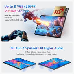 Teclast ArtPad Pro 12.7" 2.2K UHD Display 20GB RAM (8+12 Virtual) 256GB ROM Helio G99 10000mAh 30W Android 15 Tablet Global LTE