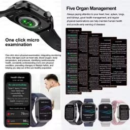 2025New Micro Physical Examination Smart Watch For Men Uric Acid Body Fat Five Organ Health Watches Bluetooth Call SmartBracelet