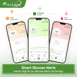 MicroTech LinX CGM 4 Sets Continuous Glucose Monitoring System 24Hx15Days Real-time Dynamic Blood Glucose Glucometer No Finger P