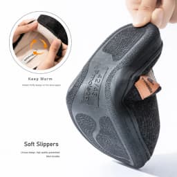 Winter men's slippers memory cotton shoe pad TPR large sole flat bottom anti slip warm and comfortable indoor knitted shoes