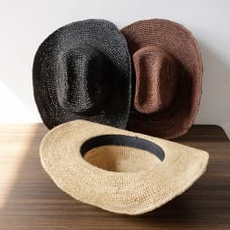 USPOP Hand-crocheted Natural Raffia Straw Cowboy Hat for Women Men Summer Wide Brim Sun Hat Outdoor Breathable Beach Caps