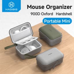 Hagibis Electronic Organizer Travel Case Bag for Mouse Portable Carry Case for Wireless Mouse Cable Charger Power Bank Hardshell