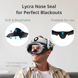 BOBOVR F3 Facial Interface Compatible with Quest 3 Face Cover Pad with 3-Channel Ventilation Adjustable FOV VR Accessories