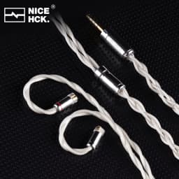 NICEHCK SpLaura HiFi Cable Triple Composite Imported Silver Plated High Conductivity Copper Earphone Upgrade Wire OFC Plug 2Pin