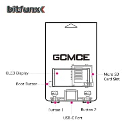 Bitfunx GCMCE FlipperMCE Memory card Reader Adapter for Store Saves for NGC GameCube Wii (RVL-001) Game Console