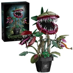 Creative Carnivorous Potted Plant Man-Eating Flower Building Blocks Home Decoration Collection MOC Bricks Toys Halloween Gift