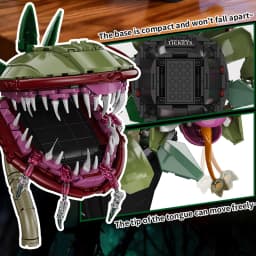 Creative Carnivorous Potted Plant Man-Eating Flower Building Blocks Home Decoration Collection MOC Bricks Toys Halloween Gift