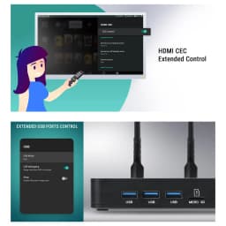 UGOOS AM9 Pro Amlogic S905X5-J TV BOX Android 14 LPDDR5 4G64G Supoprt AI-SR, 4K HDR WiFi6 BT5.2 1000M with BT Voice Remote