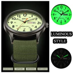 2026 TPW Field Watch Easy Reading Fabric Strap 24 Hours Display Quartz Movement