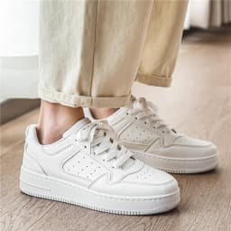 Spring and Summer Men's Shoes, New Breathable Sneakers, Men's Trendy and Versatile Thick-Soled White Shoes, Sports and Casual Shoes