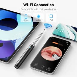 Visual Tonsil Stone Cleaner with Camera and Light 5pcs Heads USB Rechargeable Compatible with IOS and Android Simple and Safty