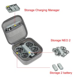 Carrying Shockproof Case for DJI NEO 2 Hard Shell Case Portable Storage Bag for DJI Neo 2 RC N3 Drone Remote Accessories
