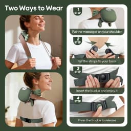 4D Bionic Finger Neck Shoulder Massager Wireless Neck Cervical Trapezius Kneading Massage Shawl Brushless Motor Neck masajeador