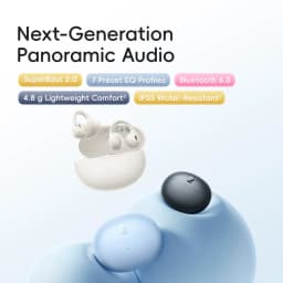 Baseus Bass BC1 Lite Open Ear Earbuds Clip-On Headphones Open-Ring Comfort with 2-Mic Clear Calls, IP55 Waterproof, 45H Playtime