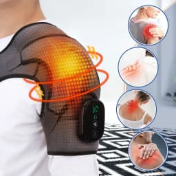 Electric Heating Shoulder Massage Belt Back Shoulder Brace Shoulder Support Adjustable Led Hot Compress Heating Shoulder Shawl