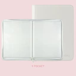 For Pokemon Premium Zipper 4/9/12 Pocket PU Card Binder Aesthetic Pink White Album for Pokemon Cards Game Collection Fan Photos