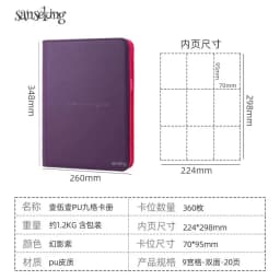 For Pokemon Premium Zipper 4/9/12 Pocket PU Card Binder Aesthetic Pink White Album for Pokemon Cards Game Collection Fan Photos