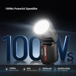  NEEWER Z3R 100Ws 2.4G TTL Round Head Flash Speedlite For Canon Nikon Sony, 1/8000s HSS, Touchscreen, Compatible with Godox