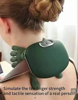Wireless Neck Cervical Trapezius Kneading Massage Shawl 4D Bionic Finger Neck Shoulder Massager Brushless Motor Neck Masajeador