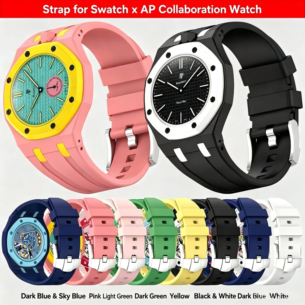 2026 Swatch x AP Royal POP Silicone Strap Royal Oak Latest Silicone Watch Case Various Colors Choose From Suitable For As Gifts