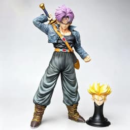 Dragon Ball Z Trunks Figure Replace Heads Super Saiyan Future Trunks Figurine Action Figures Pvc Statue Collectible Model Toys