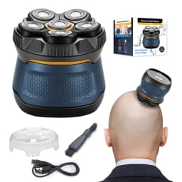 Upgraded Head Shaver for Bald Men, Cordless Electric Razor, 6 Dual Track Rotary Blades, Waterproof Wet/Dry, Men's Rotary Shaver