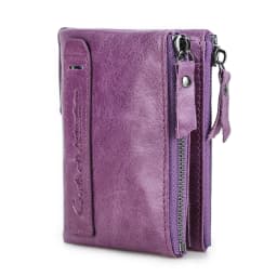 CONTACT'S HOT Genuine Crazy Horse Cowhide Leather Men Wallet Short Coin Purse Small Vintage Wallets Brand High Quality Designer