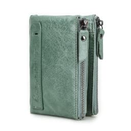 CONTACT'S HOT Genuine Crazy Horse Cowhide Leather Men Wallet Short Coin Purse Small Vintage Wallets Brand High Quality Designer