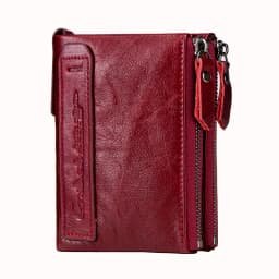 CONTACT'S HOT Genuine Crazy Horse Cowhide Leather Men Wallet Short Coin Purse Small Vintage Wallets Brand High Quality Designer