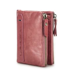 CONTACT'S HOT Genuine Crazy Horse Cowhide Leather Men Wallet Short Coin Purse Small Vintage Wallets Brand High Quality Designer