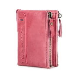CONTACT'S HOT Genuine Crazy Horse Cowhide Leather Men Wallet Short Coin Purse Small Vintage Wallets Brand High Quality Designer