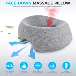 Ergonomics Lying Down Pillow Memory Foam Breathable Head Support Pillow Snap Body Massage Face Rest Pillow for Beauty Salon