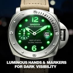 QINGXIYA Sports Canvas Strap Mens Quartz Watches Luminous Waterproof Date Watch Luxury Brand Fashion Wristwatch Men Clock Reloj