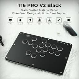 Haute42 T16 Black Stickless Hitbox Controller Leverless Arcade Fightstick For PC/PS4/PS5/Switch Fighting Game Hitbox Leverless